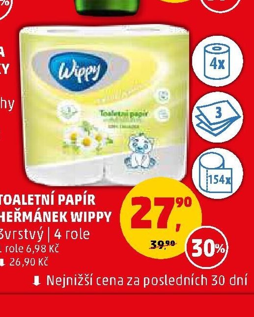 Toaletní papír Heřmánek Wippy - Penny Market aktualniletaky.eu