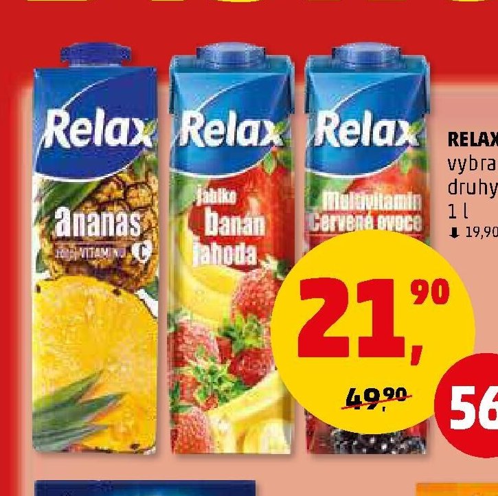 Relax vybrané druhy 1l - Penny Market aktualniletaky.eu