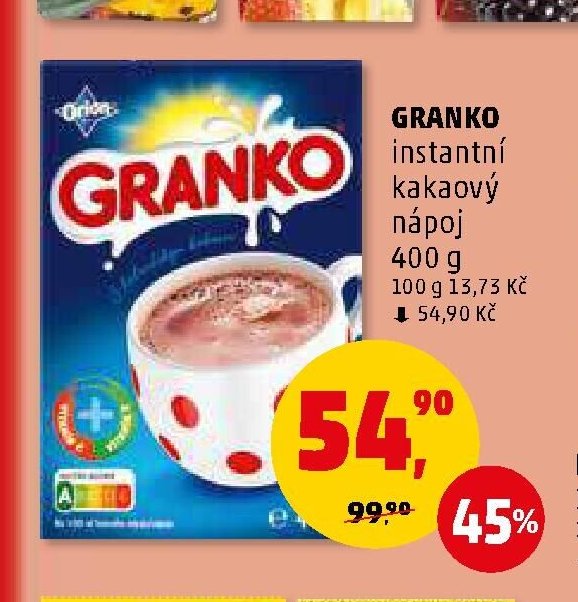 Granko instantní kakaový nápoj 400 g - Penny Market aktualniletaky.eu