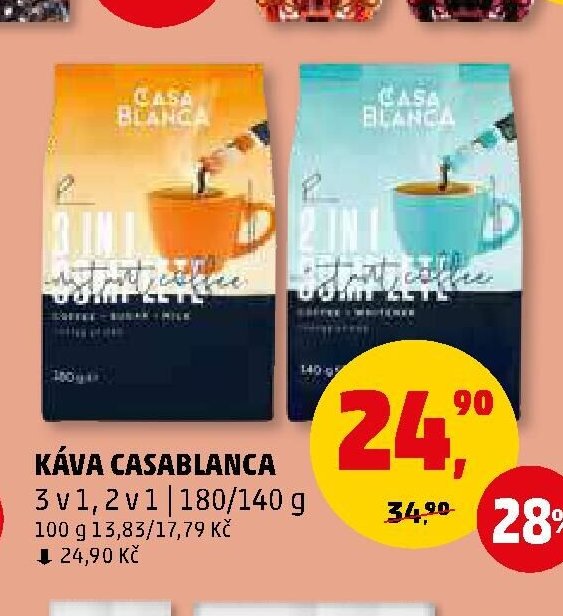 Káva Casablanca 3 v 1, 2 v 1 180/140 g - Penny Market aktualniletaky.eu
