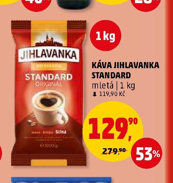 Káva Jihlavanka Standard mletá 1 kg - Penny Market aktualniletaky.eu