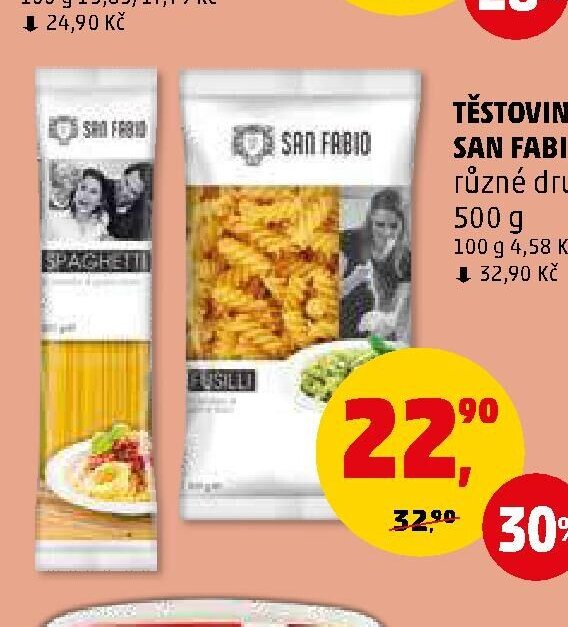 Těstoviny San Fabio různé druhy 500 g - Penny Market aktualniletaky.eu