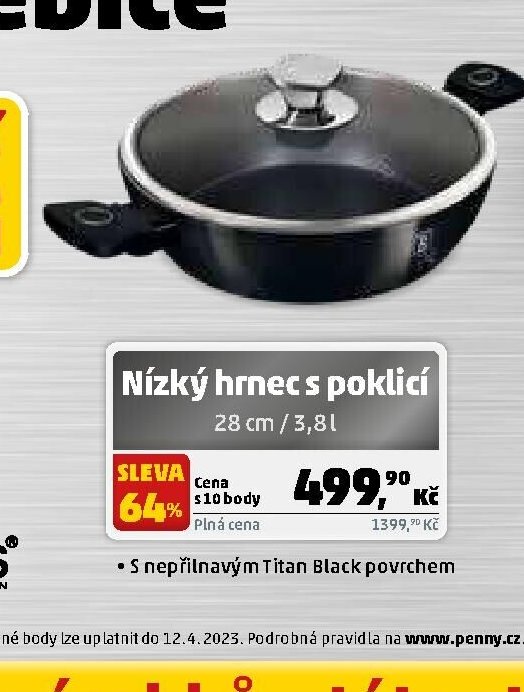 Nízký hrnec s poklicí 28 cm / 3,8l - Penny Market aktualniletaky.eu