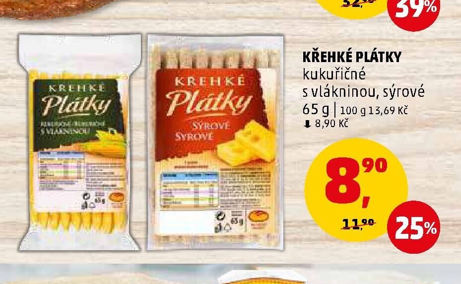 Křehké plátky kukuřičné s vlákninou, sýrové - Penny Market aktualniletaky.eu