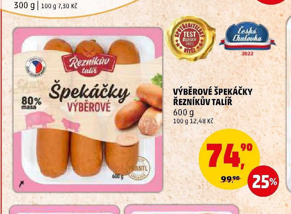 Výběrové špekáčky Řezníkův talíř - Penny Market aktualniletaky.eu