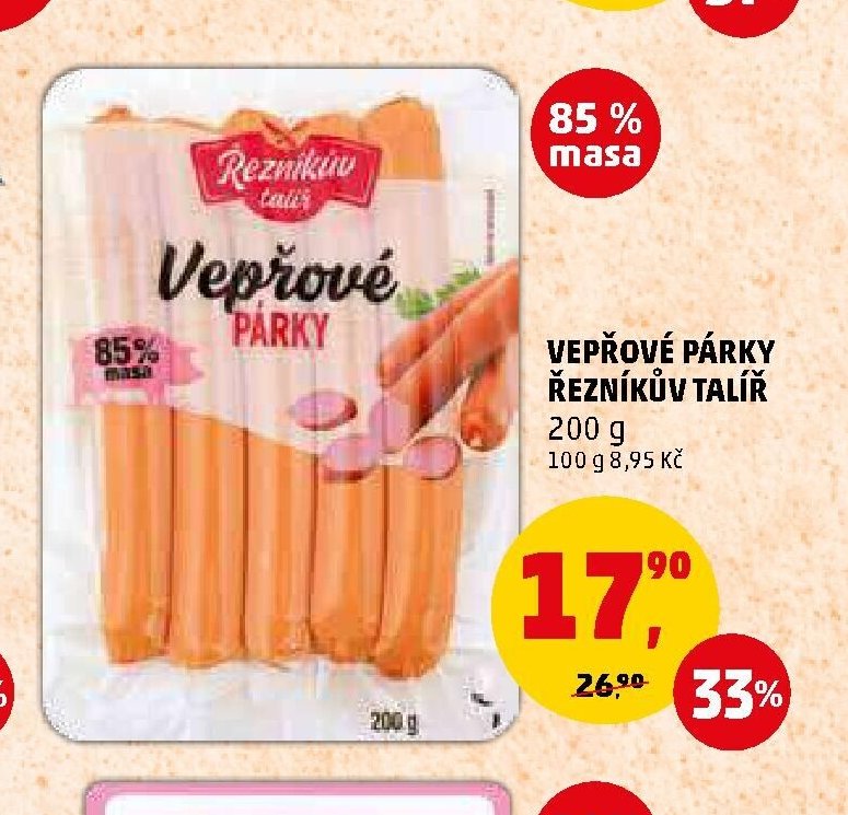 Vepřové párky Řezníkův talíř - Penny Market aktualniletaky.eu