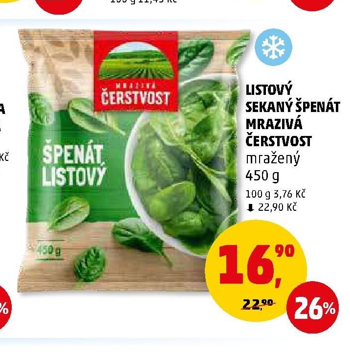Listový sekaný špenát mrazivá Čerstvost - Penny Market aktualniletaky.eu