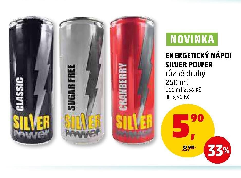 ENERGETICKÝ NÁPOJ SILVER POWER - Penny Market aktualniletaky.eu