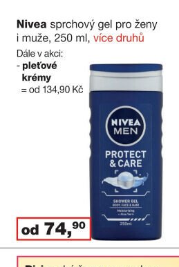 Nivea sprchový gel pro ženy i muže, 250 ml