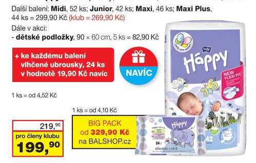 Bella Happy dětské plenky, New Born, 42 ks - Barvy a laky drogerie aktualniletaky.eu