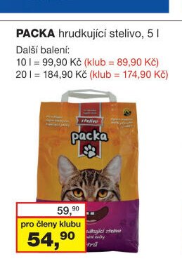 PACKA hrudkující stelivo, 5 l
