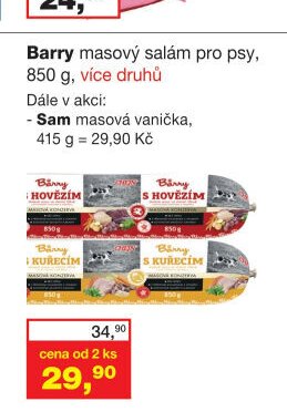 Barry masový salám pro psy, 850 g, více druhů - Barvy a laky drogerie aktualniletaky.eu