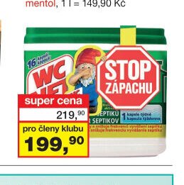 WC NET aktivátor septiků, 16 ks