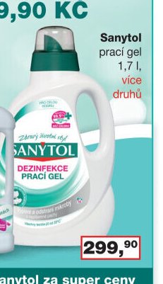 Sanytol prací gel, 1,7 l
