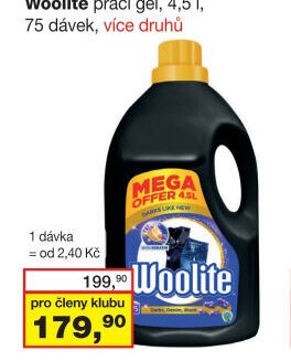 Woolite prací gel, 4,5 l