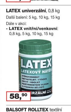 LATEX univerzální, 0,8 kg - Barvy a laky drogerie aktualniletaky.eu