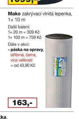 Mako zakrývací vlnitá lepenka, 1 x 10 m