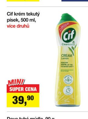 Cif krém tekutý písek, 500 ml
