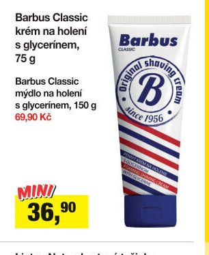 Barbus Classic krém na holení 75 g