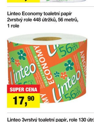Linteo Economy toaletní papír 2vrstvý 1 role