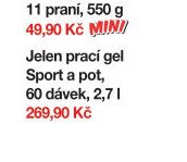 Jelen prací gel Sport a pot, 60 dávek, 2,7 l