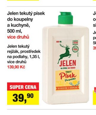 Jelen tekutý písek do koupelny a kuchyně, 500 ml