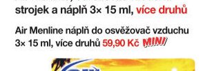 Air Menline náplň do osvěžovač vzduchu 3x 15 ml