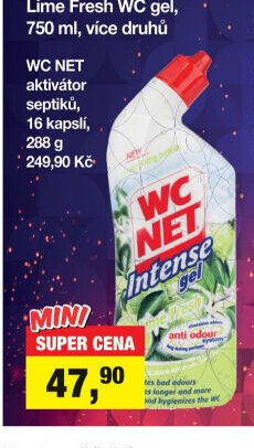 WC NET Intense Lime Fresh WC gel, 750 ml, více druhů