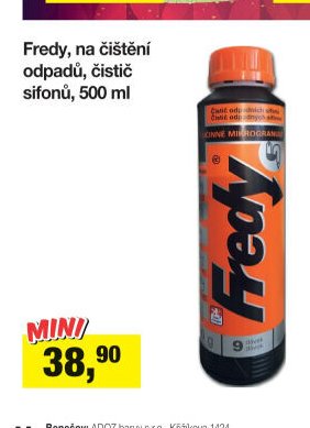 Fredy, na čištění odpadů, čistič sifonů, 500 ml
