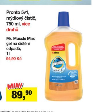 Pronto 5v1, mýdlový čistič, 750 ml, více druhů