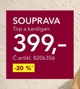 Souprava (Top a kardigan)
