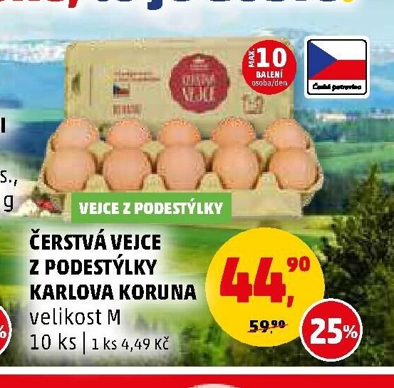 ČERSTVÁ VEJCE Z PODESTÝLKY KARLOVA KORUNA - Penny Market aktualniletaky.eu