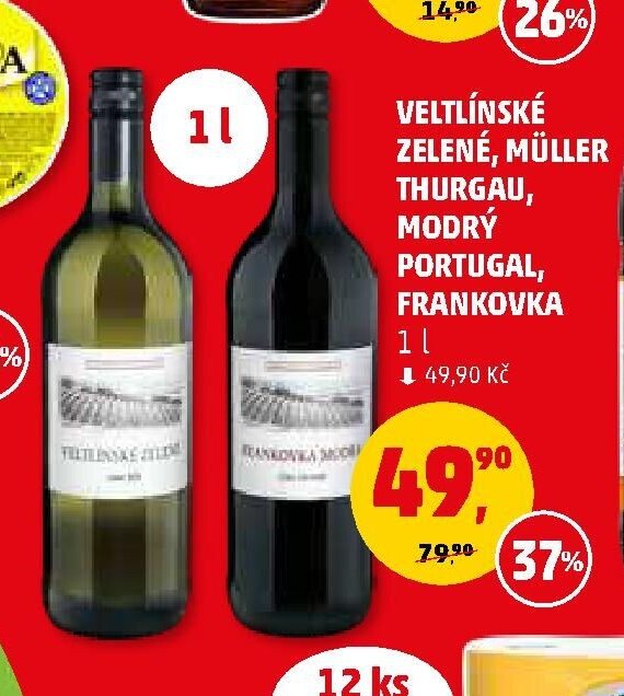 VELTLÍNSKÉ ZELENÉ, MÜLLER THURGAU, MODRÝ PORTUGAL, FRANKOVKA - Penny Market aktualniletaky.eu