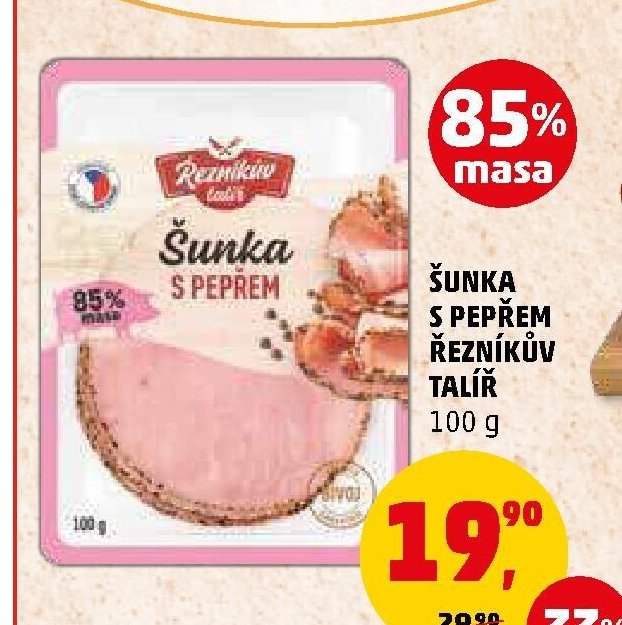 ŠUNKA S PEPŘEM ŘEZNÍKŮV TALÍŘ 100 g - Penny Market aktualniletaky.eu