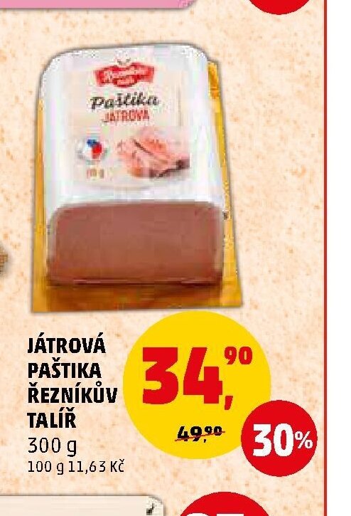 JÁTROVÁ PAŠTIKA ŘEZNÍKŮV TALÍŘ 300 g - Penny Market aktualniletaky.eu
