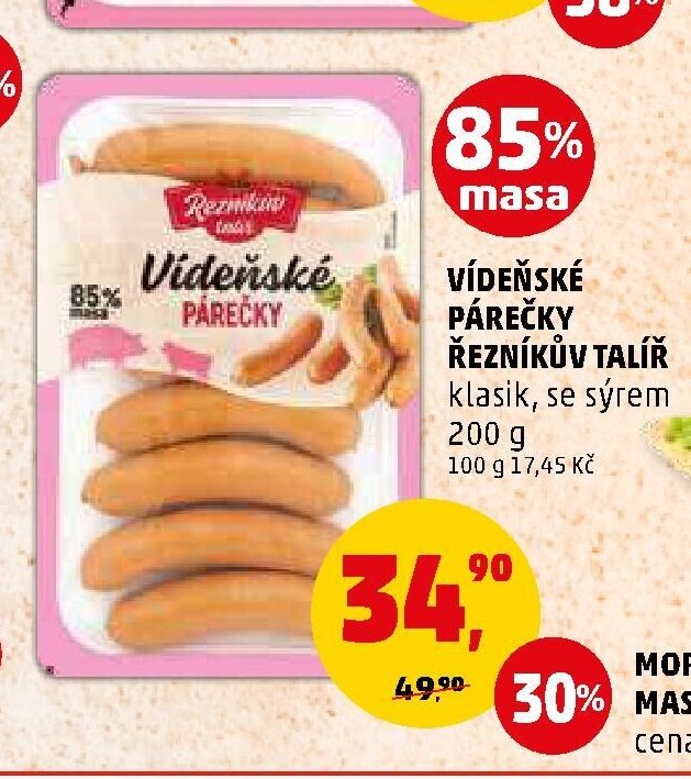 VÍDEŇSKÉ PÁREČKY ŘEZNÍKŮV TALÍŘ 200 g - Penny Market aktualniletaky.eu