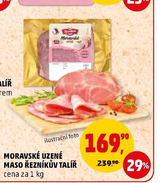 MORAVSKÉ UZENÉ MASO ŘEZNÍKŮV TALÍŘ cena za 1 kg - Penny Market aktualniletaky.eu