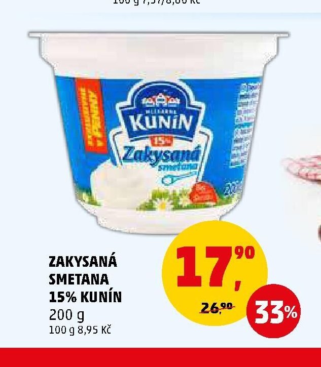 ZAKYSANÁ SMETANA 15% KUNÍN - Penny Market aktualniletaky.eu