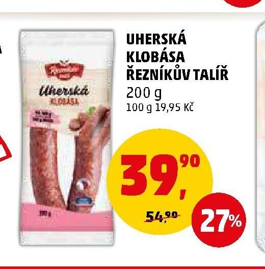 UHERSKÁ KLOBÁSA ŘEZNÍKŮV TALÍŘ 200 g - Penny Market aktualniletaky.eu
