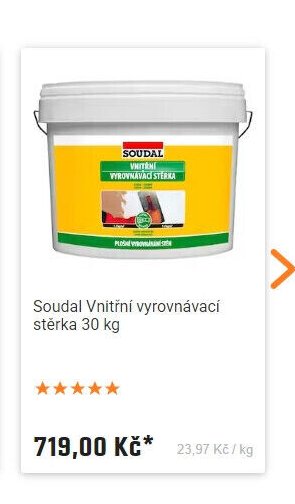 Soudal Vnitřní vyrovnávací stěrka 30 kg