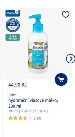 Balea hydratační vlasové mléko, 200 ml - dm drogerie aktualniletaky.eu