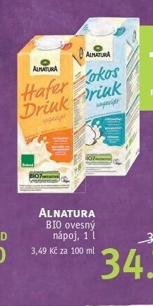 ALNATURA BIO ovesný nápoj, 1 l