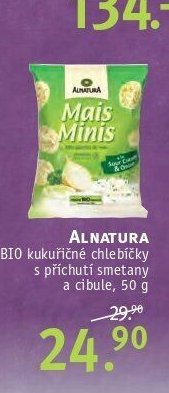 ALNATURA BIO kukuřičné chlebíčky s příchutí smetany a cibule, 50 g