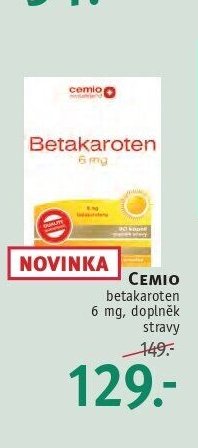 CEMIO betakaroten 6 mg