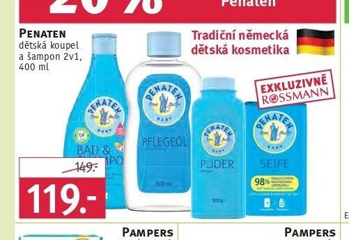 Penaten dětská koupel a šampon 2v1, 400 ml