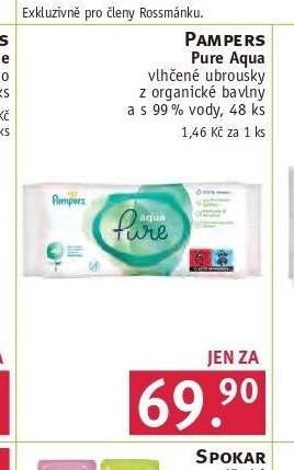Pampers Pure Aqua vlhčené ubrousky