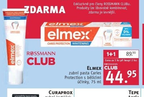 ELMEX zubní pasta Caries Protection s bělícími účinky, 75 ml