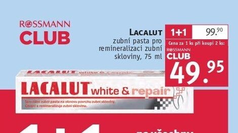 LACALUT white & repair zubní pasta, 75 ml
