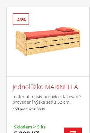 Jednolůžko MARINELLA