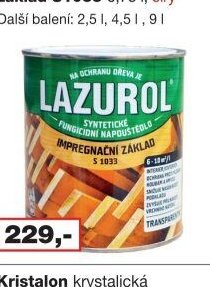 LAZUROL impregnační základ S1033 - Barvy a laky drogerie aktualniletaky.eu